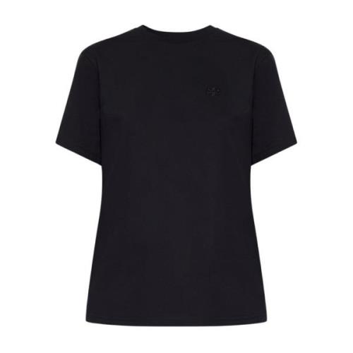 Tory Burch T-shirt med logotyp Black, Dam