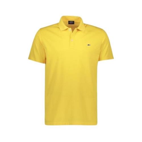 Paul & Shark Polo Shirt Yellow, Herr