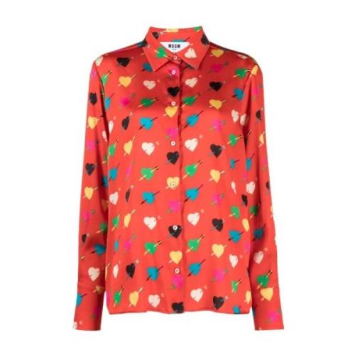 Msgm Shirts Red, Dam