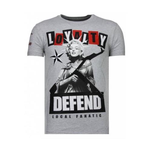 Local Fanatic Loyalty Marilyn Rhinestone - T Shirt Herr - 13-6222G Gra...