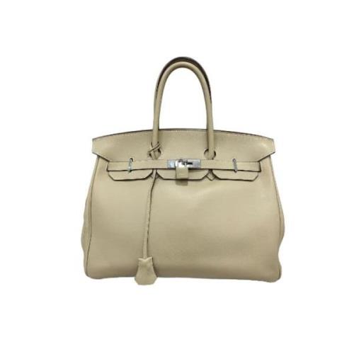 Hermès Vintage Begagnad Beige Skinn Hermès Birkin Beige, Dam