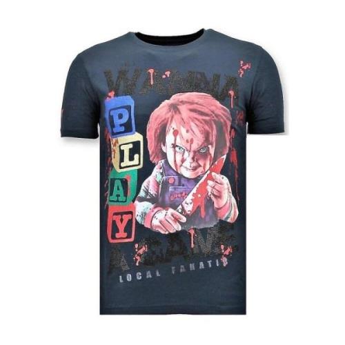 Local Fanatic Lyx Män T-shirt - Chucky Childs Play - 11-6365N Blue, He...