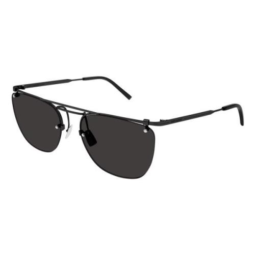 Saint Laurent Snygga solglasögon för män - Svart/Svart Black, Herr