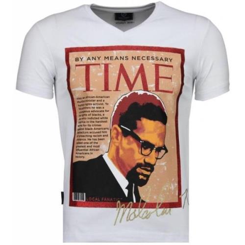 Local Fanatic Malcolm X Time - T Shirt Herr - 4294W White, Herr