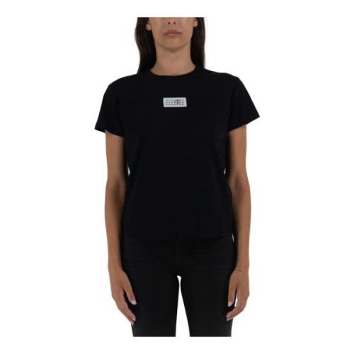 MM6 Maison Margiela T-shirt med logopatch Black, Dam