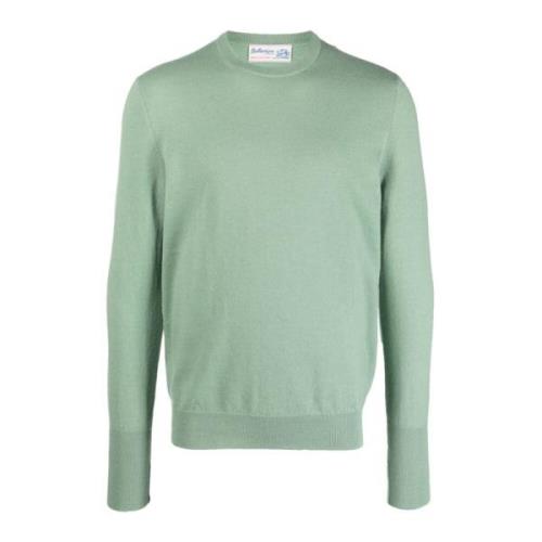 Ballantyne Cashmere Crewneck Sweater Green, Herr