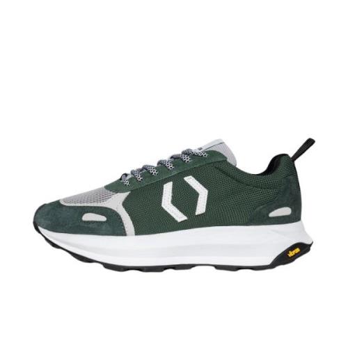 Mikakus Barcelona Monokromatiska Cross Forest Sneakers Green, Unisex