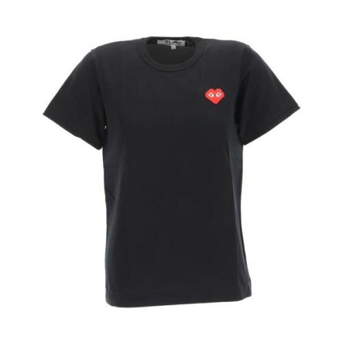 Comme des Garçons Play Ikonisk Play Logo T-shirt Black, Dam