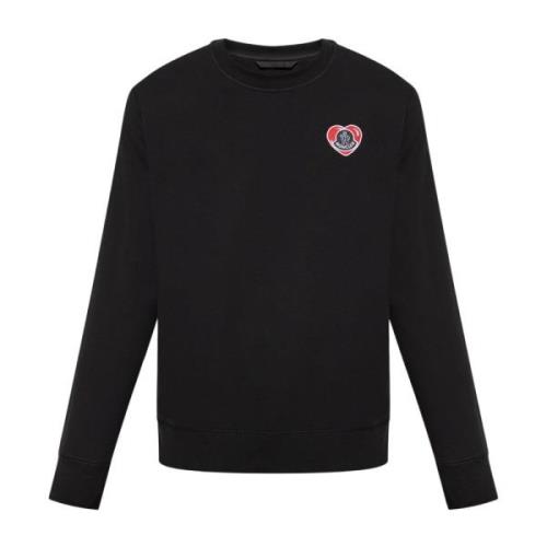 Moncler Sweatshirt med logotyp Black, Herr