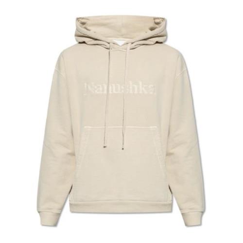 Nanushka Ever hoodie with logo Beige, Herr