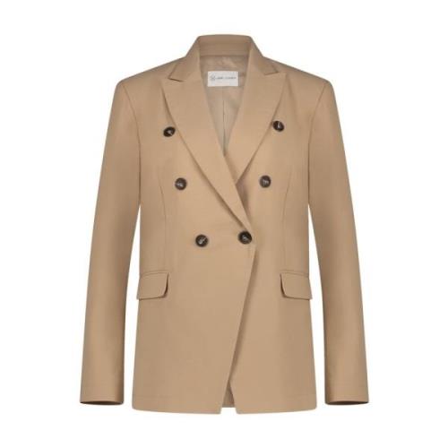 Jane Lushka Sofistikerad Beige Blazer med Stretchigt och Antibakteriel...