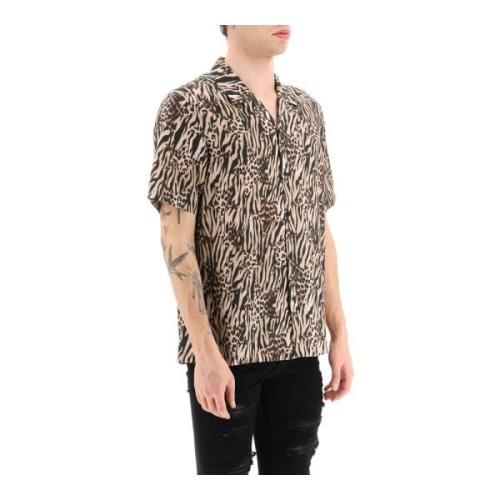 Ksubi Bowling skjorta med tiger- och leopardmönster Multicolor, Herr