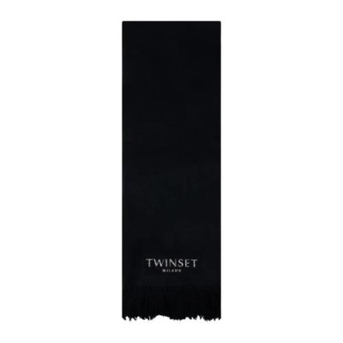 Twinset Logo Smyckad Halsduk Black, Dam