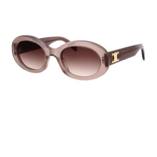 Celine Celine Cl40194U 45F Ovala Solglasögon Brown, Dam