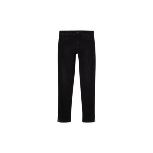 Liu Jo Nya Stiliga Spacchetto Jeans med Logo Black, Dam