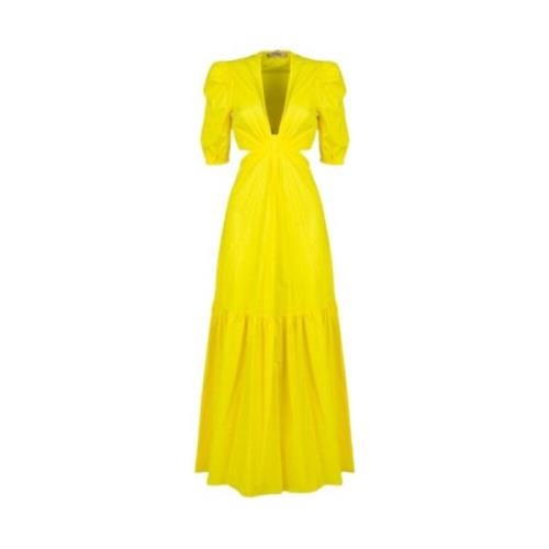 Twinset Lång klänning Yellow, Dam