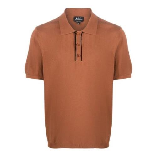 A.p.c. Polo Jacky Pima Brun Brown, Herr