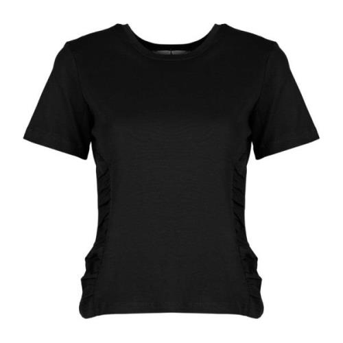 Silvian Heach Figursydd Rundhalsad T-Shirt Black, Dam