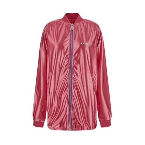 Khrisjoy Rosa Polyester Oversize Sweatshirt Pink, Dam
