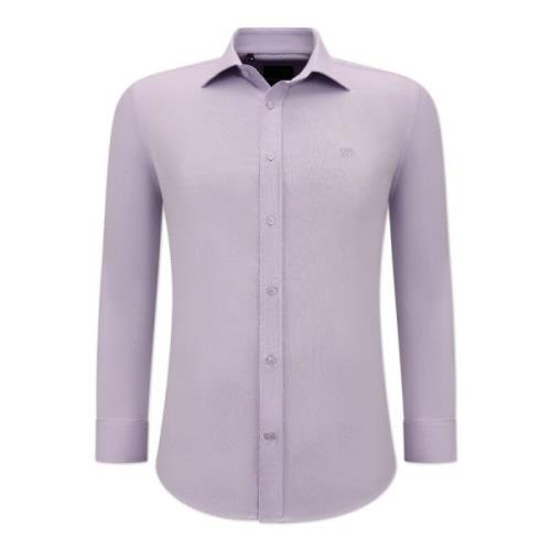 Gentile Bellini Oxford-skjortor i enfärgat för män - 3128 Purple, Herr