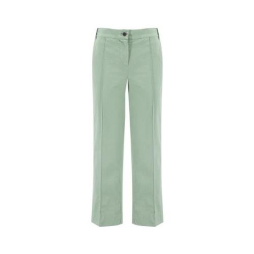 Fedeli Straight Trousers Green, Dam