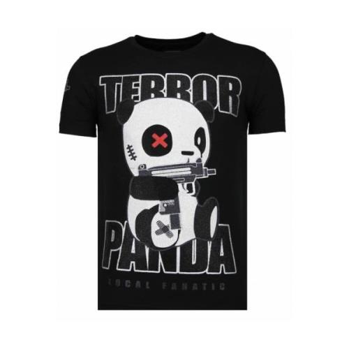 Local Fanatic Terror Panda Rhinestone - Herr T Shirt - 13-6227Z Black,...