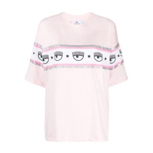Chiara Ferragni Collection Klassisk T-Shirt Pink, Dam
