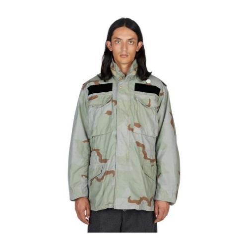 Oamc Militär Field Jacket med Gömd Huva Green, Herr