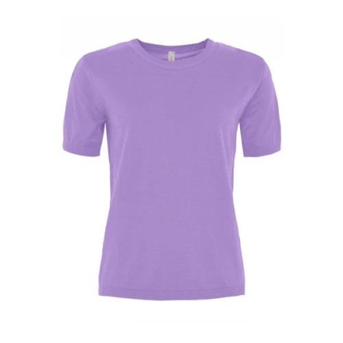 Skovhuus Mjuk O-Neck T-shirt i olika färger Purple, Dam