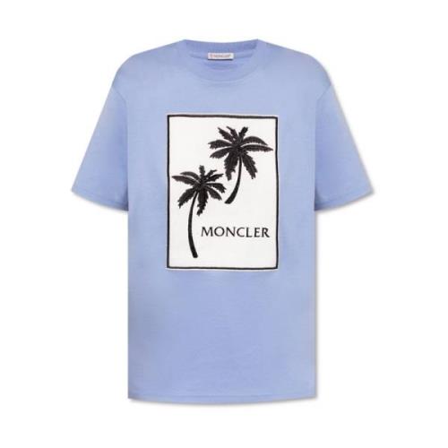 Moncler T-shirt Blue, Dam