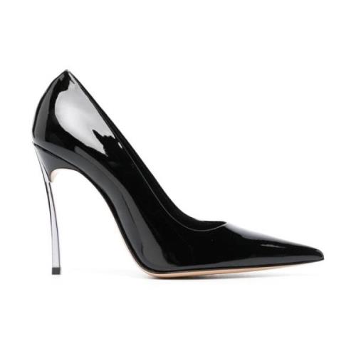 Casadei Superblade 100mm Spetsiga Pumps Black, Dam