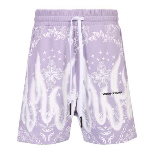 Vision OF Super Bandana Print Shorts Purple, Herr