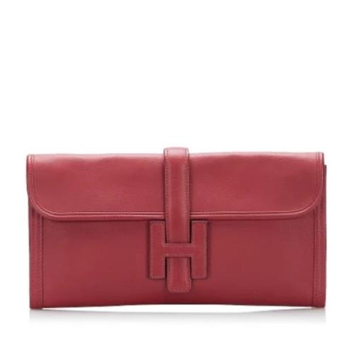 Hermès Vintage Pre-owned Läder kuvertvskor Red, Dam