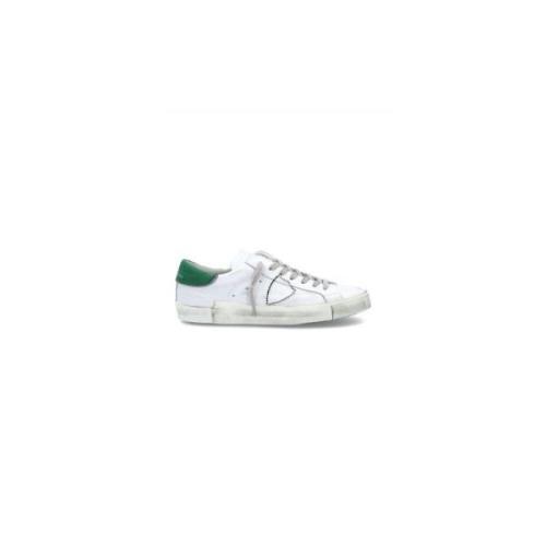 Philippe Model Prsx Blanc Vert Låg Topp Sneakers White, Herr