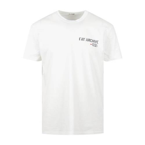 Fay T-shirt White, Herr