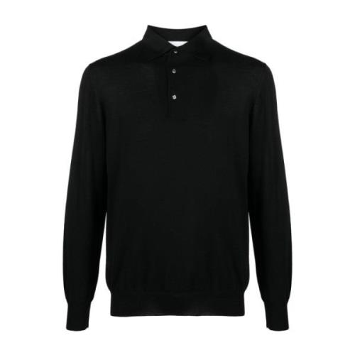 Lardini Svarta Polo T-shirts och Polos Black, Herr
