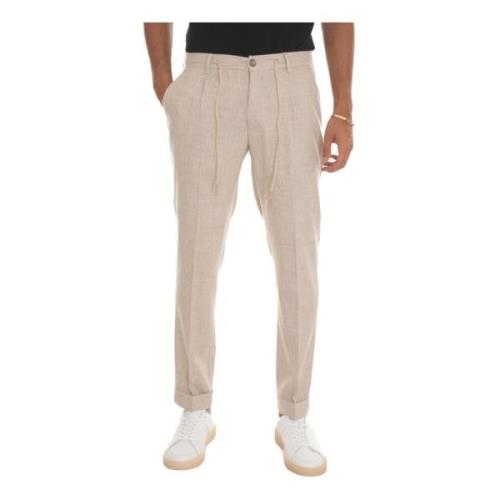 Gran Sasso Trousers with lace tie Beige, Herr