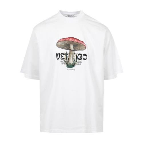 Marcelo Burlon Vertigo Mushroom Print Vit T-Shirt White, Herr