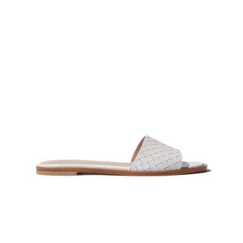 Scarosso Federica Läder Sliders White, Dam