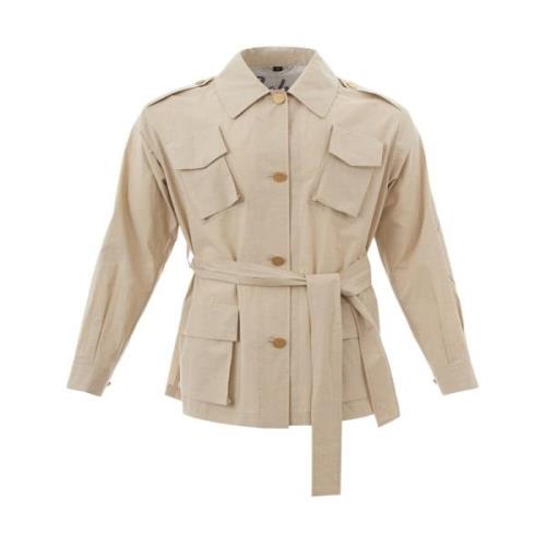 Sealup Belted Coats Beige, Dam