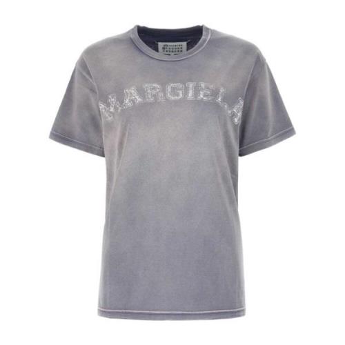 Maison Margiela Klassisk Dam T-Shirt - Högkvalitativt Tyg Gray, Dam
