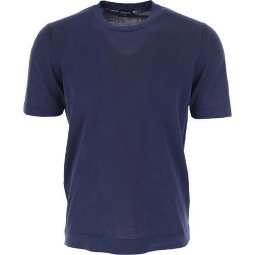 Drumohr Snygga T-shirts för män Blue, Herr