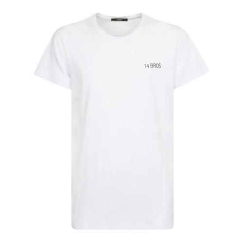 14 Bros T-shirts White, Herr