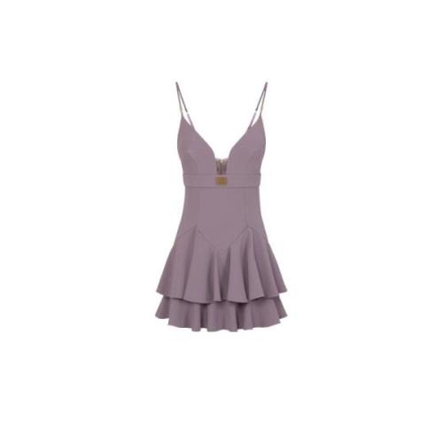 Elisabetta Franchi Short Dresses Purple, Dam