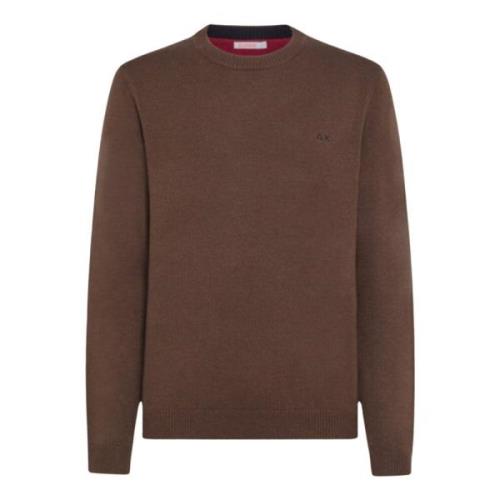 Sun68 Mörkbruna Sweaters Brown, Herr