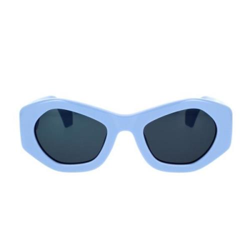 Ambush Geometriska blå solglasögon med djärv ram och blåa linser Blue,...