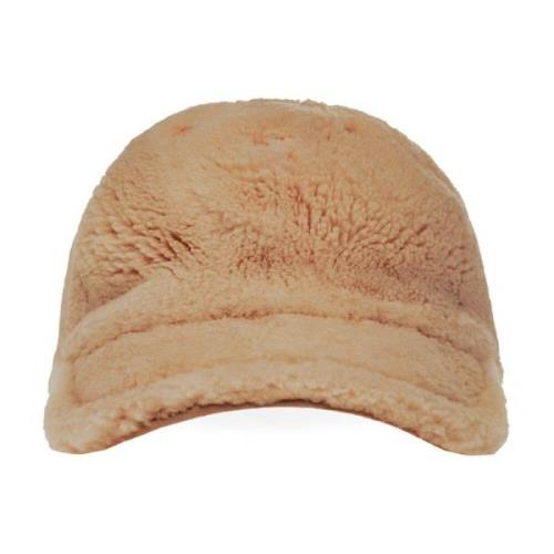 Yves Salomon Furry baseball cap Brown, Dam