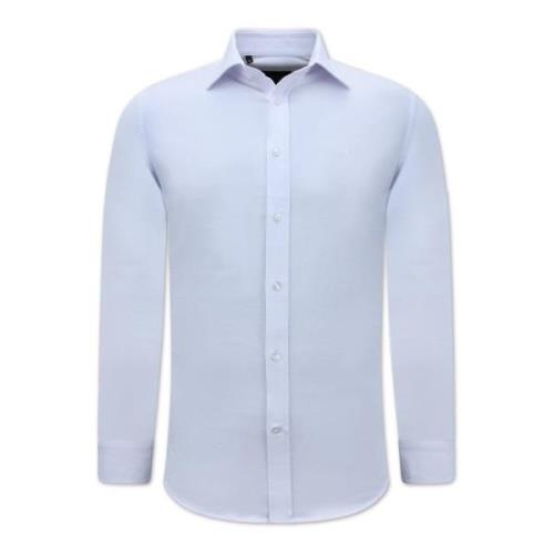 Gentile Bellini Herr Oxford-skjorta i en färg - 3125 White, Herr