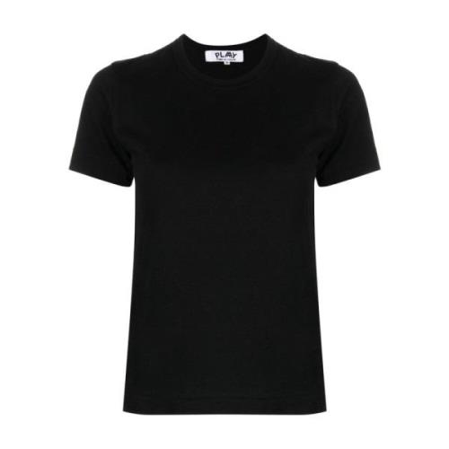 Comme des Garçons Stilfull Svart Stickad T-Shirt Black, Dam
