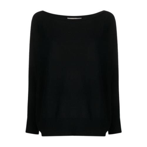 D.Exterior Round-neck Knitwear Black, Dam